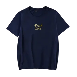 Fresh Love Script Tee - Navy