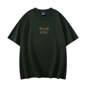 Fresh Love Script Tee - Forest